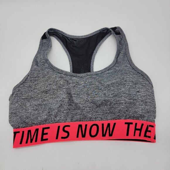 Forever 21 Sports Bra The Time Is Now Racerback Size M - Picture 1 of 3